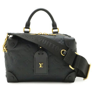 LOUIS VUITTON Monogram Empreinte Malle Souple 2way Shoulder Bag Noir Black Chain